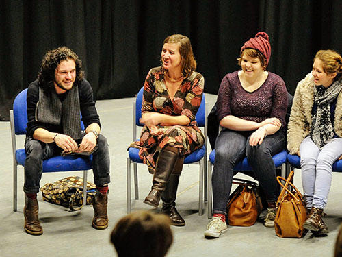 Actor from Game of Thrones Kit Harrington (Jon Snow) gives a talk in the Drama Studio at The ϲʹ